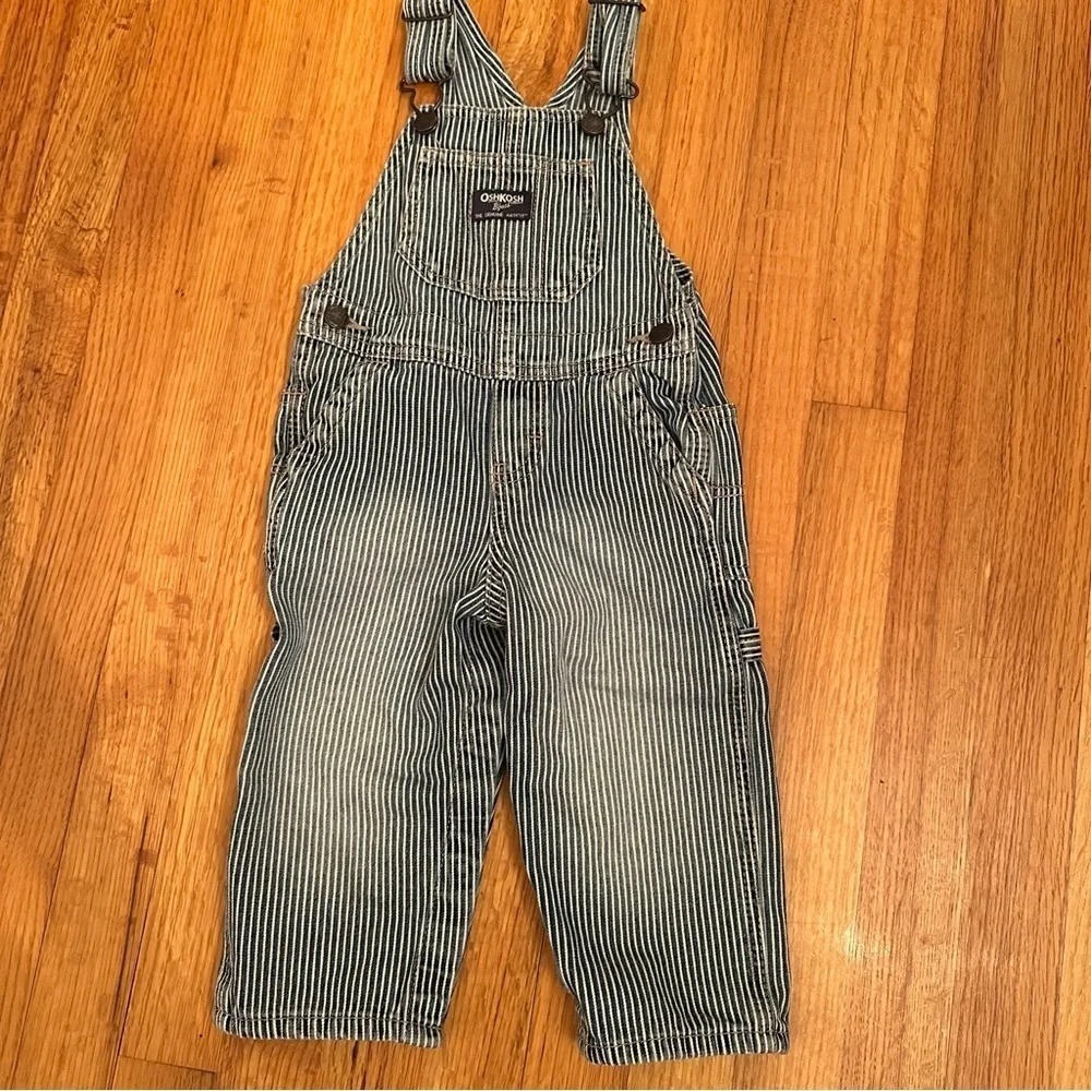 Baby B’gosh By Oshkosh Overall striped, Distressed, Size 18 Months (n)